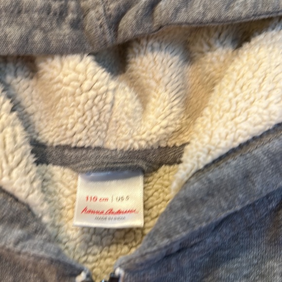 Hanna Andersson size 5 Sherpa zip up sweatshirt - Picture 4 of 4